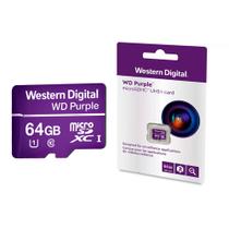 Cartão de Memória Intelbras Micro SD 64GB 32TBW Western Digital Purple