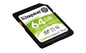 Cartão de Memória Kingston 64GB SDXC Canvas Select Plus SDS2 U1 V10 UHS-I Até 100MB/s