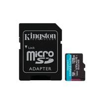 Cartão de Memória Kingston Canvas Go Plus, MicroSD 128GB, Com Adaptador, SDCG3/128GB