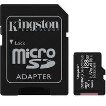 Cartão de Memória Kingston Canvas Select Pl MicroSD, com Adaptador,Câmeras Automáticas/Android/128GB