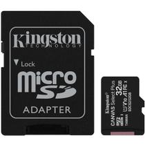 Cartão de Memória Kingston Canvas Select Plus MicroSD 32GB Classe 10 com Adaptador, Câmeras Automáticas/Dispositivos Android - SDCS2/32GB