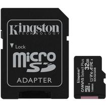 Cartão de Memória Kingston Canvas Select Plus MicroSD 32GB Classe 10 com Adaptador, Câmeras Automáticas/Dispositivos Android - SDCS2/32GB Cartão de Memória Kingston Canvas Select Plus MicroSD 32GB Classe 10 com Adaptador, Câmeras Automáticas/Dispositivos Android - SDCS2/32GB