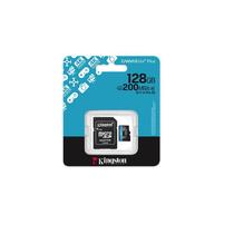 Cartão de Memória Kingston Micro SD 128GB Canvas GO Plus Classe 10 Com Adaptador Leitura 200MBS SDCG4 128GB