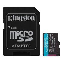 Cartão de Memória Kingston Micro SD Canvas Go Plus 128GB Classe 10 c/ Adaptador SD - SDCG3/128GB