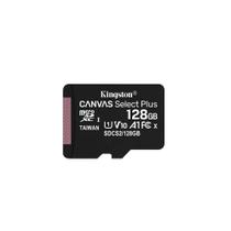 Cartão de Memória Kingston Micro SD Canvas Select Plus 128GB Classe 10 Com Adaptador SD