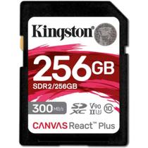 Cartão de Memória Kingston SD XC 256GB Canvas React Plus 300MB/s UHS-II