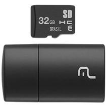 Cartão de Memória KIT 2 em 1 32GB Micro SD com Adaptador e Leitor USB - Classe 10