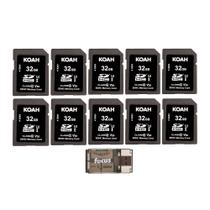 Cartão de Memória Koah Ultimate 32GB Classe 10 U3 V30 Pacote com 10