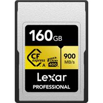 Cartão de memória lexar cfexpress profissional 160gb type a gold 900mb/s