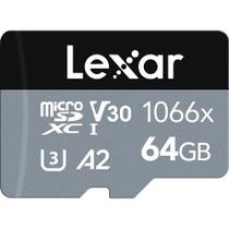 Cartão de memória lexar micro sd xc 64gb 1066x uhs-i 160mb/s