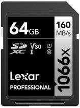Cartão de memória Lexar Professional 1066x 64GB SDXC UHS-I V30