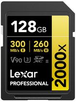 Cartão de Memória Lexar Professional 2000x 128GB SDXC UHS-II V90