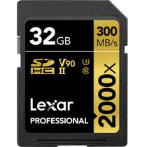 Cartão de memória lexar sd hc 32gb 2000x uhs-ii 300mb/s