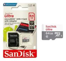 Cartao de memoria micro 64gb sd ultra 100 mb/s sandisk