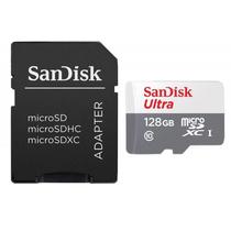 Cartão de memória micro sd 128gb sandisk 100mb/s c10 (sdsqunr-128g-gn3ma)