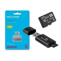 Cartão de Memória Micro SD 16Gb c/ Leitor USB Pen Drive 2x1