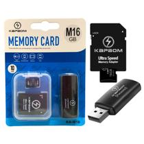 Cartão De Memória Micro Sd 16gb Classe 10 com 2 Adaptador Usb e Micro SD Para Musica Video Foto