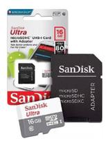 Cartão De Memória Micro Sd 16Gb Sandisk Ultra Class 10