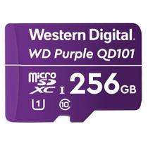 Cartão De Memória Micro-SD 256 GB WD PurpleT Intelbras Durabilidade 5x Maior, Gravação Contínua 24/7