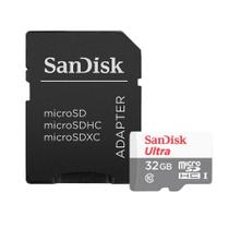 Cartão de Memória Micro SD 32GB com Adaptador microSDHC SanDisk para Câmeras de Segurança