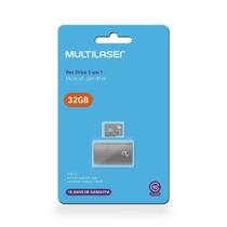 Cartão de Memória Micro SD 32GB e Adpatador Micro SD para USB Multi MC163
