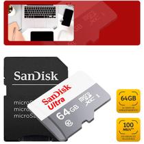 Cartão De Memória Micro SD 64GB SanDisk Classe Ultra 10