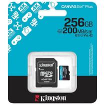 Cartão de Memória Micro Sd Canvas Go Plus U3 C10 V30 A2 256GB Kingston Cartão de Memória Micro Sd Canvas Go Plus U3 C10 V30 A2 256GB Kingston