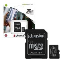 Cartão de Memória Micro SD de 32GB Kingston CANVAS Select Plus SDCS2/32GB - Preto