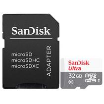 Cartao de Memoria Micro SD de 32GB Sandisk Ultra SDSQUNR-032G-GN3MA - Branco/Cinza Cartao de Memoria Micro SD de 32GB Sandisk Ultra SDSQUNR-032G-GN3MA - Branco/Cinza