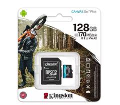 Cartão de Memória Micro SD Kingston Canvas Go Plus 128GB V30 A2