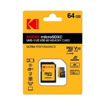 Cartão De Memória Micro SD KODAK 256G 100MB/s C10 U3 4K HD Para Câmera Com Adaptador De Leitor De
