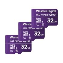 Cartão de Memória Micro-SD P/ Segurança 32GB - 3 Unidades