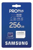Cartão De Memória Micro Sd Samsung Pro Plus 256gb 4k 180mb/s
