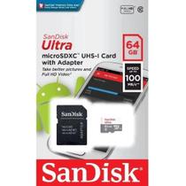 Cartão de Memória Micro SD SANDISK 64GB Classe 10 Ultra Com Adaptador SD