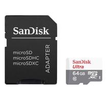 Cartão de Memória Micro SD Sandisk 64GB, Ultra, Classe 10, C/Adaptador - SDSQUNR-064G-GN3MA Cartão de Memória Micro SD Sandisk 64GB, Ultra, Classe 10, C/Adaptador - SDSQUNR-064G-GN3MA