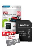 Cartão De Memória Micro Sd Sandisk Com Adaptador 16Gb 32Gb 128Gb Classe 10 Ultra Sandisk Cartão De Memória Micro Sd Sandisk Com Adaptador 16Gb 32Gb 128Gb Classe 10 Ultra Sandisk