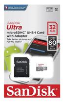 Cartão De Memória Micro Sd Sandisk Com Adaptador 16Gb 32Gb 128Gb Classe 10 Ultra Sandisk