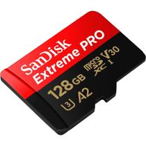 Cartão de Memória Micro SD Sandisk Extreme Pro 200-90 MB/s U3 com Adaptador de 128 GB Cartão de Memória Micro SD Sandisk Extreme Pro 200-90 MB/s U3 com Adaptador de 128 GB