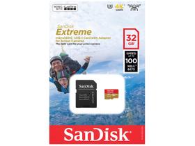 Cartao de Memoria Micro SD Sandisk U3 32GB 100MBS Extreme - (SDSQXCG-032G-GN6MA)