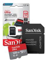 Cartão de Memória Micro sd Sandisk Ultra 128GB Classe 10 100MB/s - SDSQUAR-128G-GN6MA