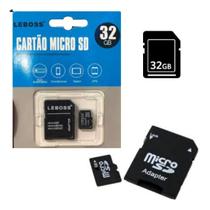 Cartão De Memória Microsd 32gb Sdhc Com Adaptador Leboss