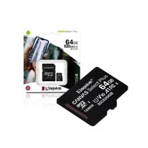 Cartao de Memoria MicroSD Kingston 64GB Com Adaptador SD 100MBs Classe 10 Canvas SDCS2