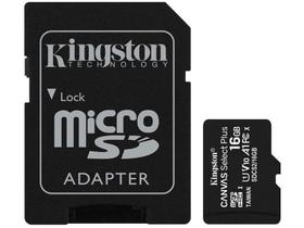 Cartão De Memoria Microsdhc 16Gb Canvas Select Plus Kingston