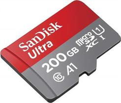 Cartão de Memória MicroSDXC 200GB Sandisk Ultra Classe 10 100MB/s Cartão de Memória MicroSDXC 200GB Sandisk Ultra Classe 10 100MB/s