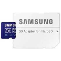 Cartão de memória microSDXC 256GB Samsung PRO Plus (UHS-I, U3, A2, V30 c/ Adaptador) - MB-MD256SA/AM