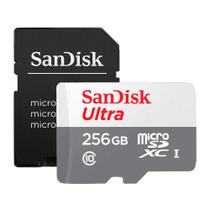 Cartão de Memória MicroSDXC 256GB Sandisk Ultra Classe 10 100MBs