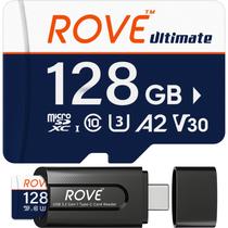 Cartão de Memória microSDXC ROVE Ultimate 128GB com Adaptador USB 3.2 Tipo C