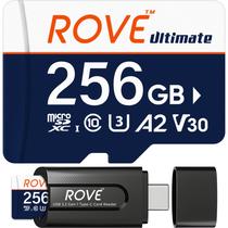 Cartão de Memória microSDXC ROVE Ultimate 256GB com Adaptador USB 3.2 Tipo C