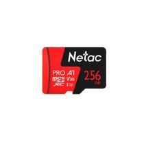 Cartão de Memória Netac P500 Extreme Pro 256GB Micro SDXC Com Adaptador NT02P500PRO256GR