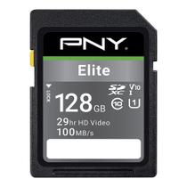 Cartão de memória PNY Elite 128GB Classe 10 U1 V10 SDXC 100MB/s